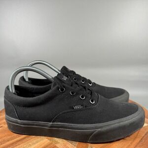 Vans Era Black Canvas Lace Up Sneakers Women's 8.5